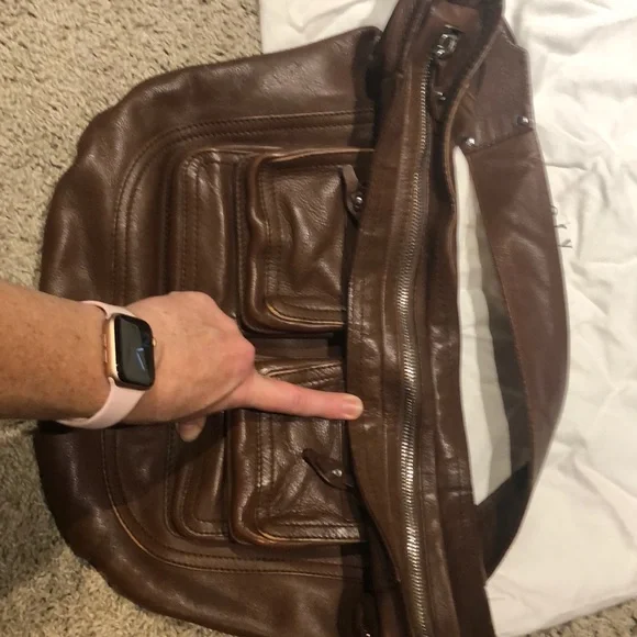 Theory Brown Leather Crossbody Bag with Sophisticated Design - Picture 11 of 12